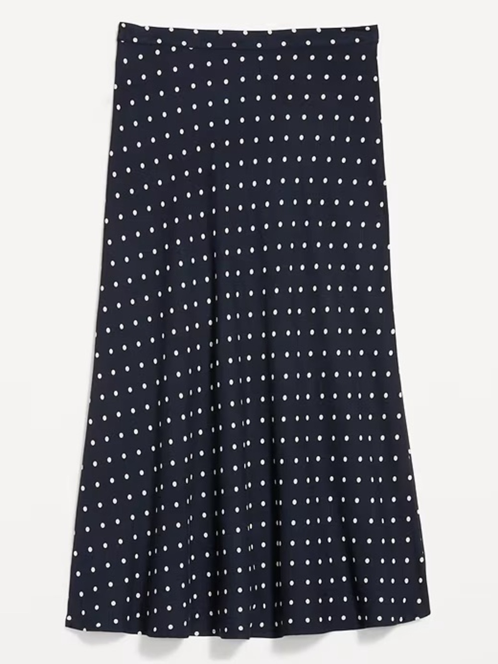 Old Navy Navy A-Line Skirt with White Polka Dots